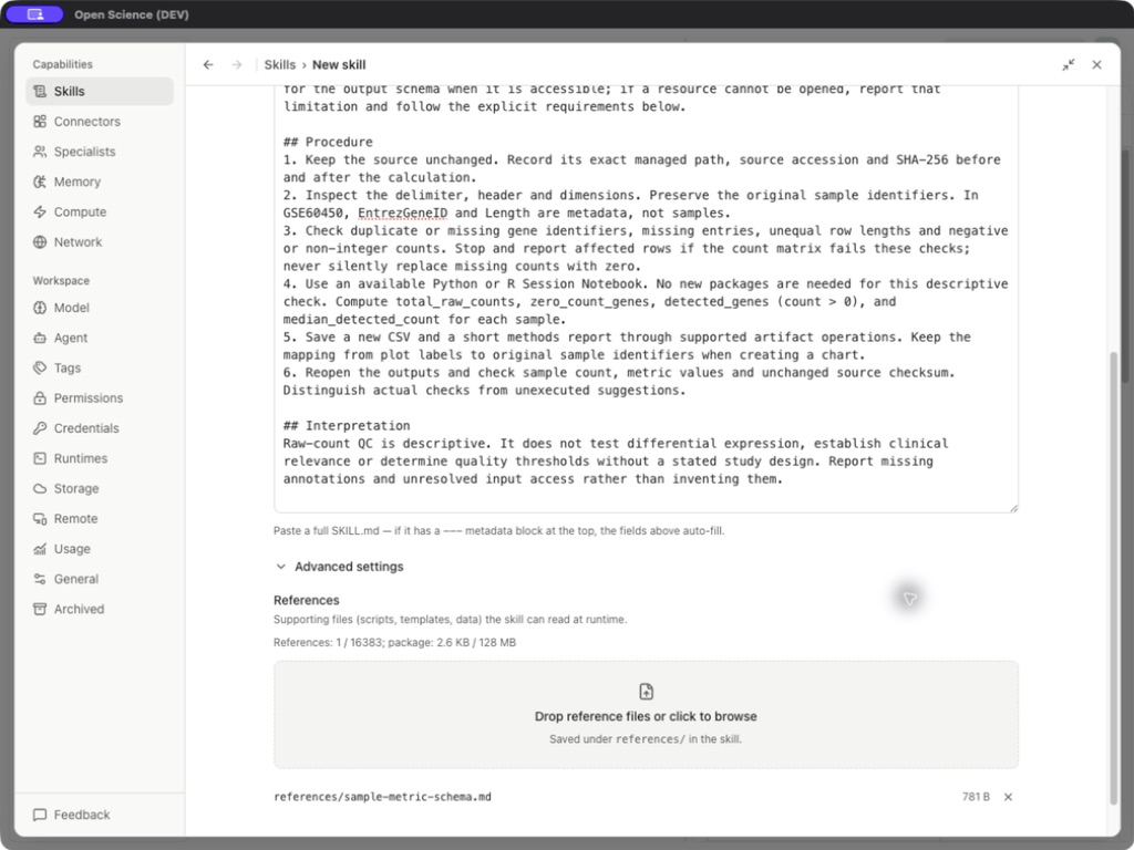 RNA-seq Skill body and supporting file