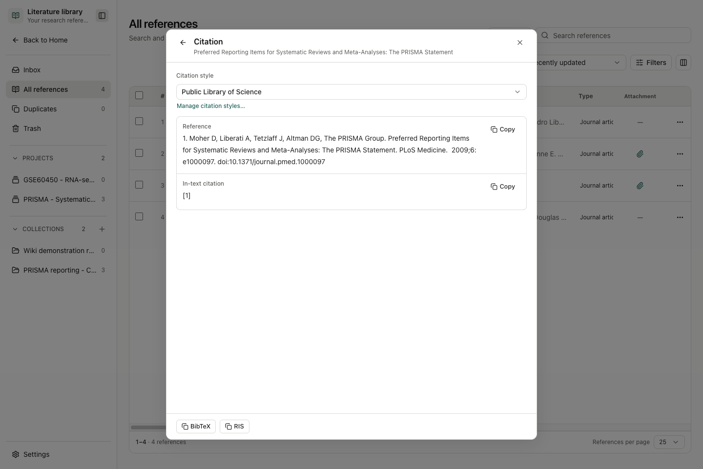 Imported PLOS style applied to the real PRISMA record