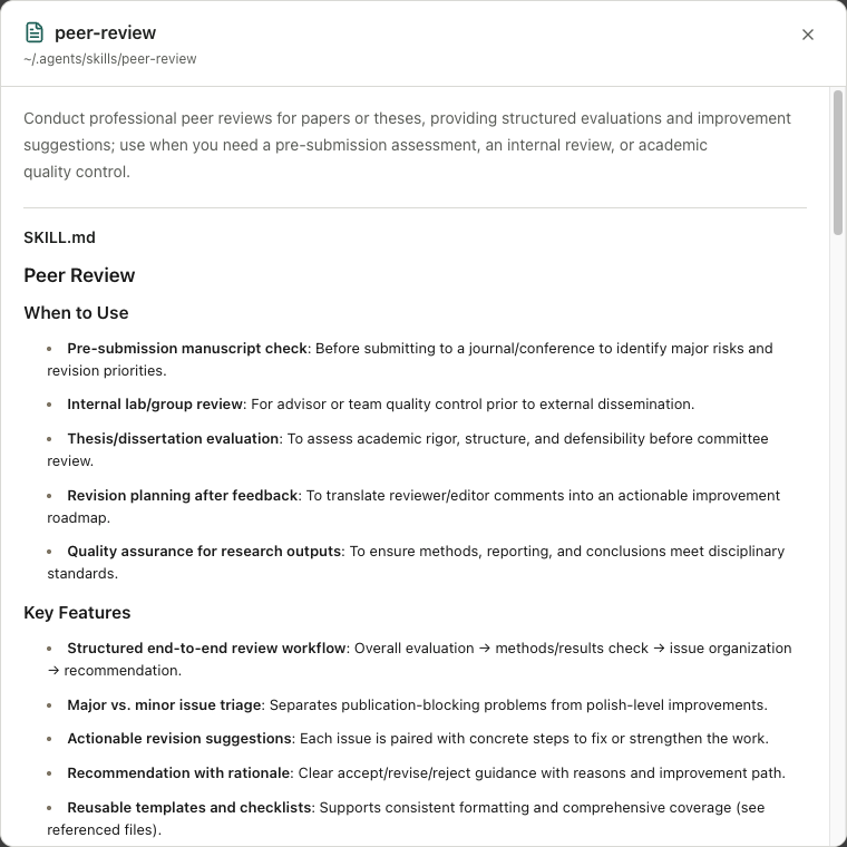 Preview the locally installed peer-review package