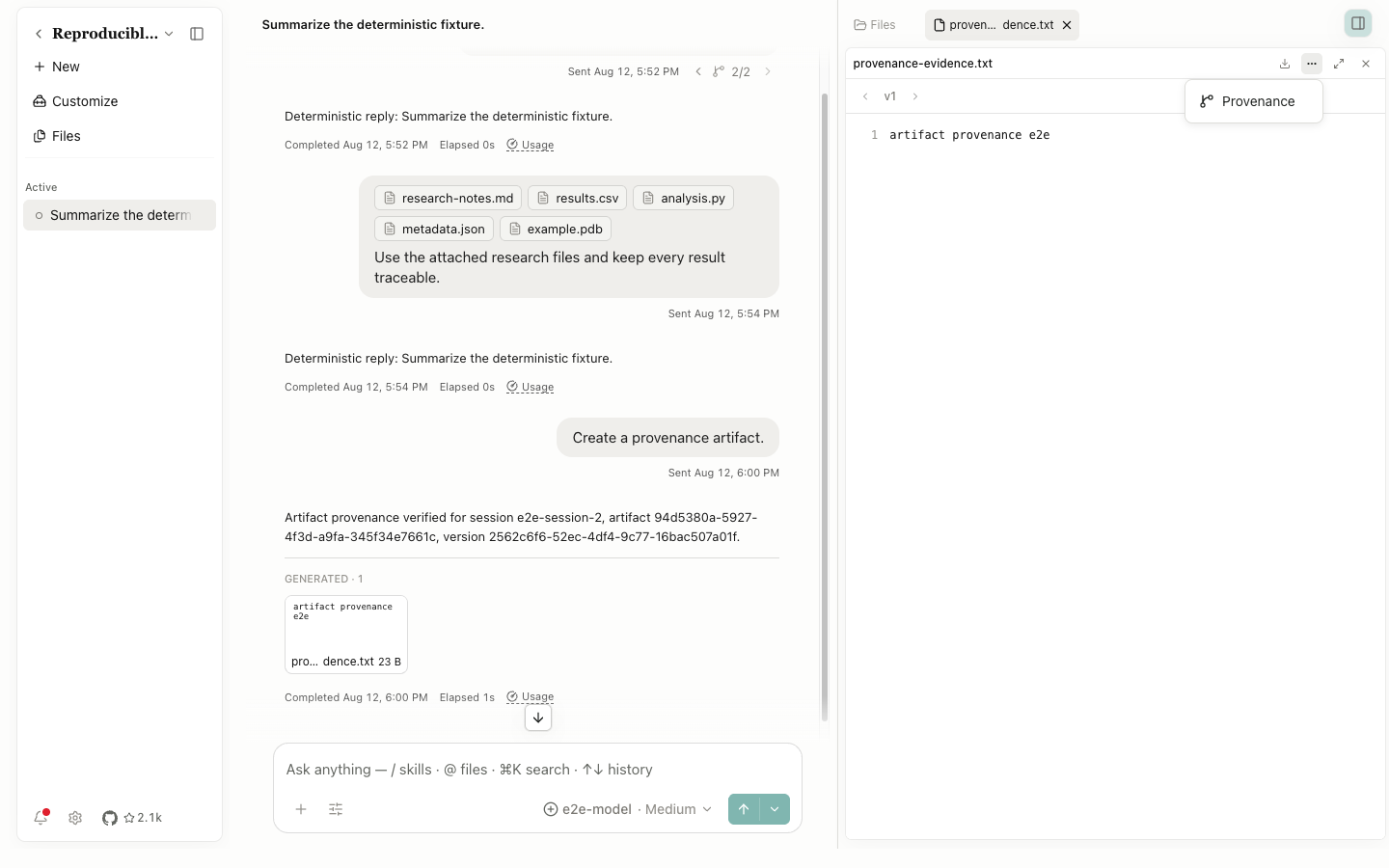 File actions menu