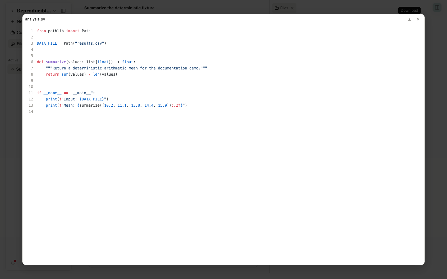 Python source preview