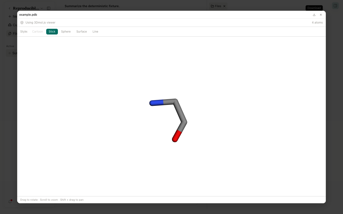 PDB 3D structure preview