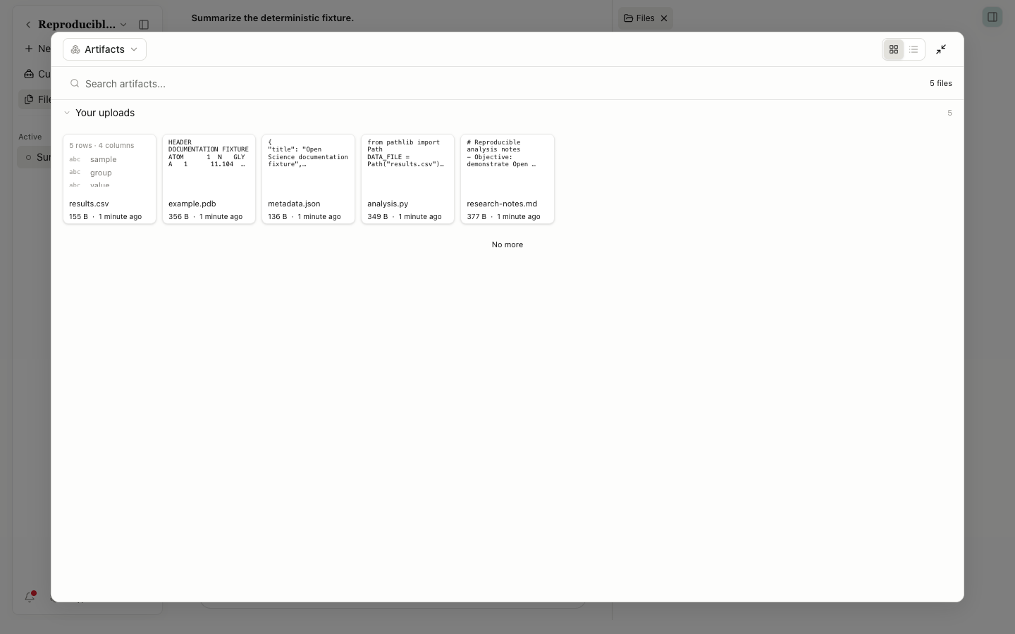 Full-screen grid