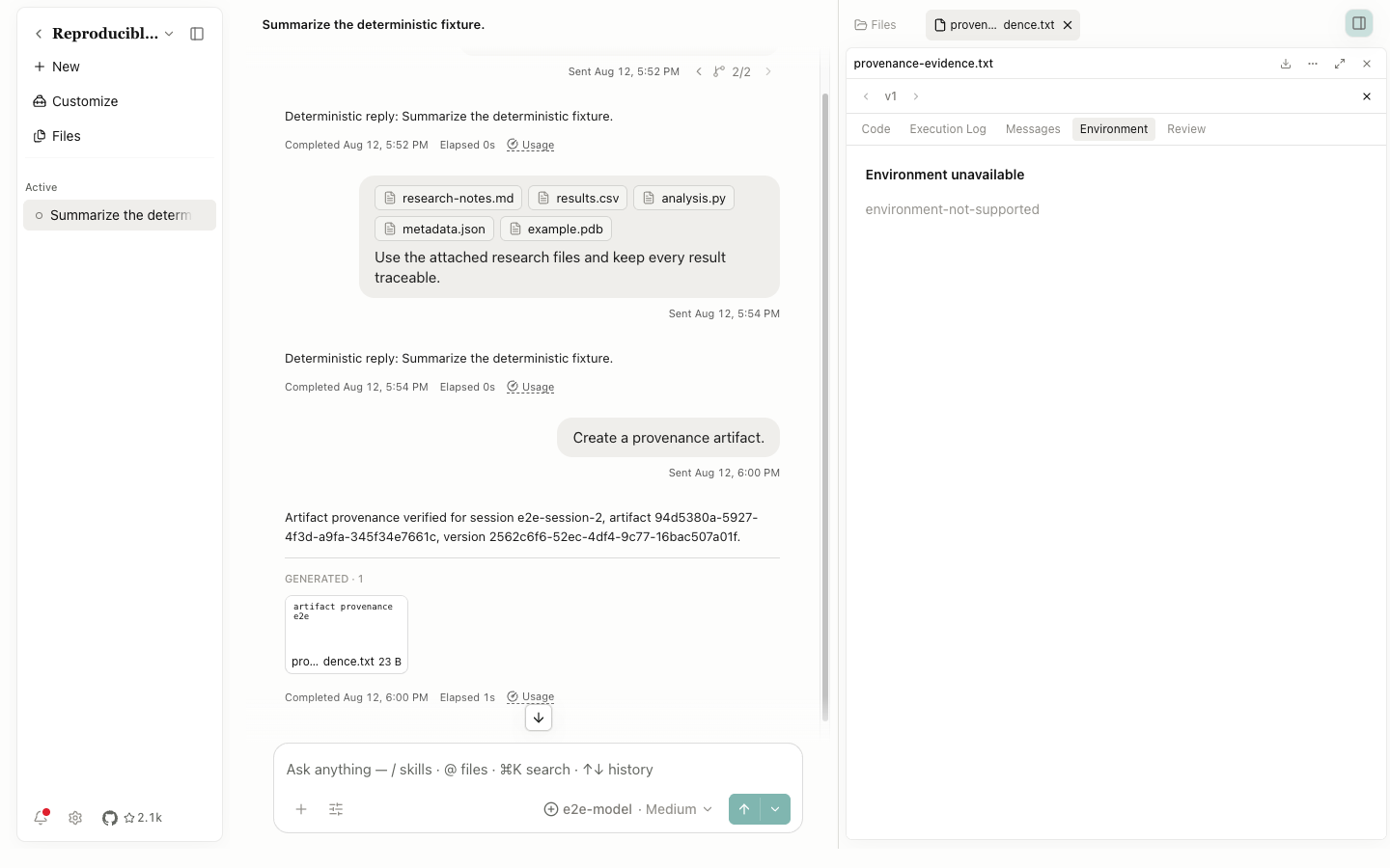 Provenance Environment