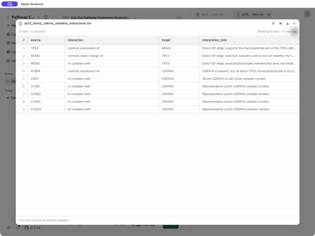 Neun ausgewählte Interaktionsaufzeichnungen in der App geöffnet